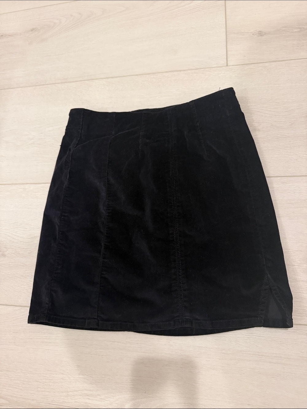 Free People Black Corduroy Mini Skirt - Classic Women's Skirt SZ 26